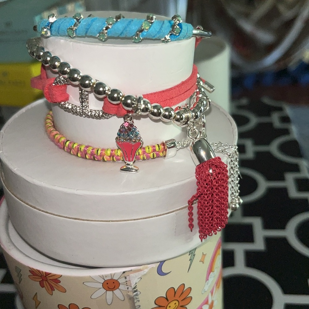 Bomb Party bracelet stack, The Diner Drive-In.